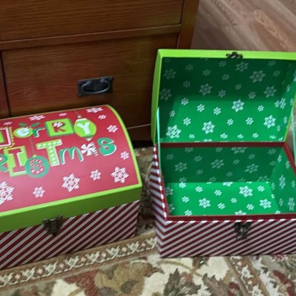 Christmas treasure chest gift Boxes - Set of 2
